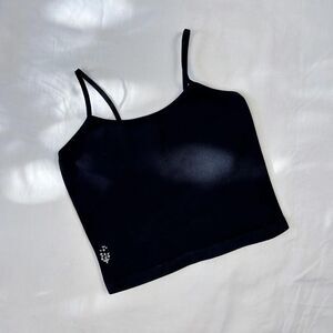 free people movement | size xs/s | black cropped tank top